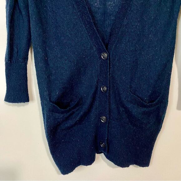 American Eagle Women’s Long Sleeve Button Front Cardigan Sweater Blue Size L - Picture 3 of 8